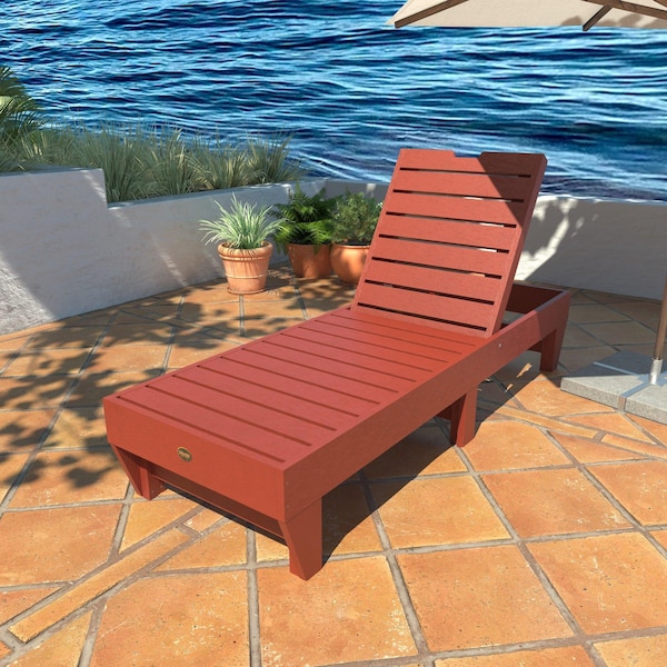 Highwood Usa The Sequoia Professional Commercial Grade Pinehurst Chaise Lounge - CM-LNGSQ61-RED