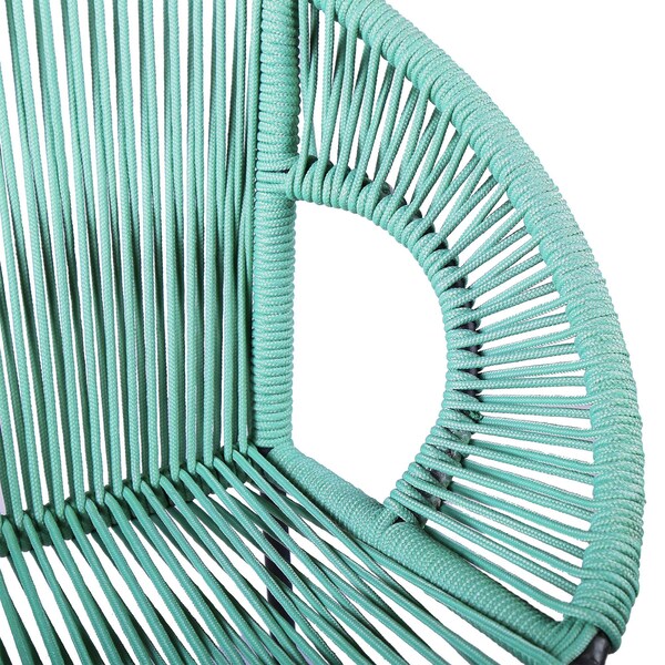 Armen Living Acapulco 30" Indoor Outdoor Steel Bar Stool with Wasabi Rope - LCACBAWSB30