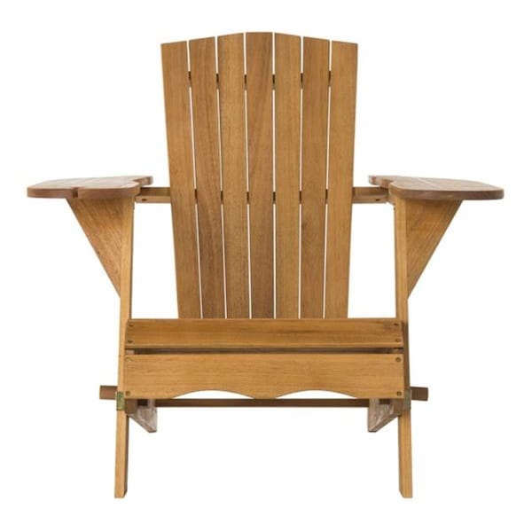 Safavieh 33.8 x 34.3 x 34.3 in. Breetel Adirondack Chairs, Teak - Set of 2 - PAT7034A-SET2