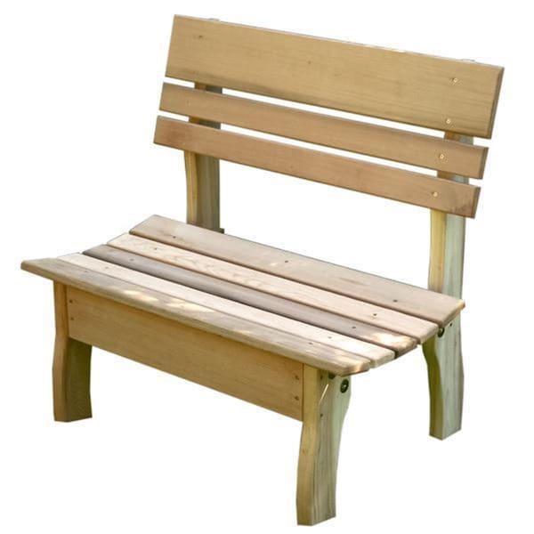 Gardencare 46 in. Red Cedar Chickadee Backed Bench - GA3365478