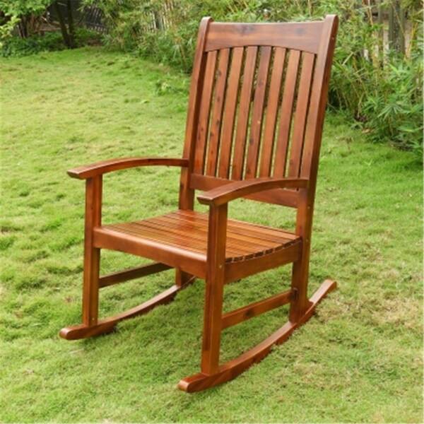 International Caravan Highland Acacia Americana Rocking Chair, Stain - VF-4608-ST