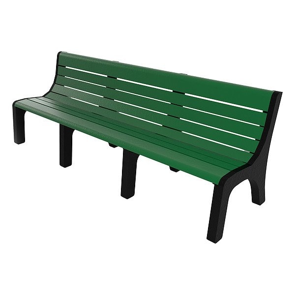 Ultrasite Outdoor Bench, 96 in L, Green - PB 8GRENEW