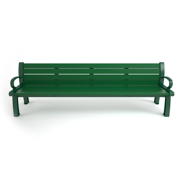 Frog Furnishings Green 8' Heritage Bench with Green Frame - PB 8GREGFHER