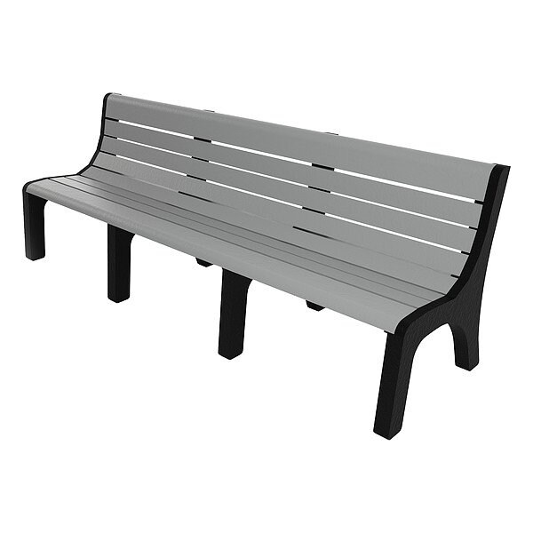 Ultrasite Outdoor Bench, 96 in L, Gray - PB 8GRANEW