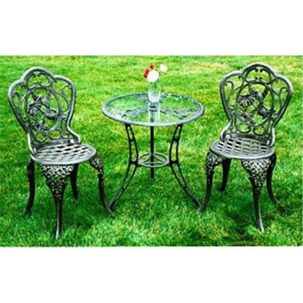 Oakland Living Corporation Oakland Living 3205-AB Hummingbird 3 Pc Bistro Set - Antique Bronze - 3205-AB