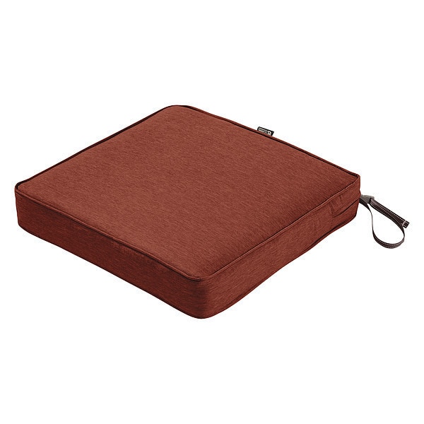 Classic Accessories Square Dining Seat Cushion, Heather Henna, 19"x19"x3" - 62-008-HHENNA-EC