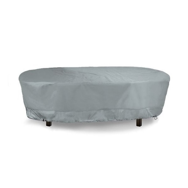 Eevelle Meridian Oval Table Set Cover, Silver, 90 in L x 25.5 in W x 66 in H - MDTBLOVL_90L_66W_25H-SLR