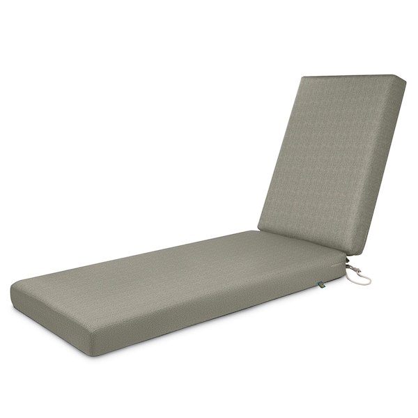 Classic Accessories Weekend 72" x 21" x 3" Outdoor Chaise Cushion, Moon Rock - CMRCE72213