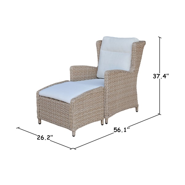 International Concepts Outdoor Patio Lounge Chair with Cushion - ODC-421C