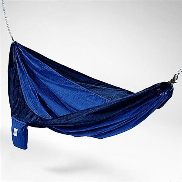 Kings Pond Enterprises Kings Pond Enterprises 10200-KP Hammaka Parachute Silk Lightweight Portable Double Hammock - Blue - 10200-KP