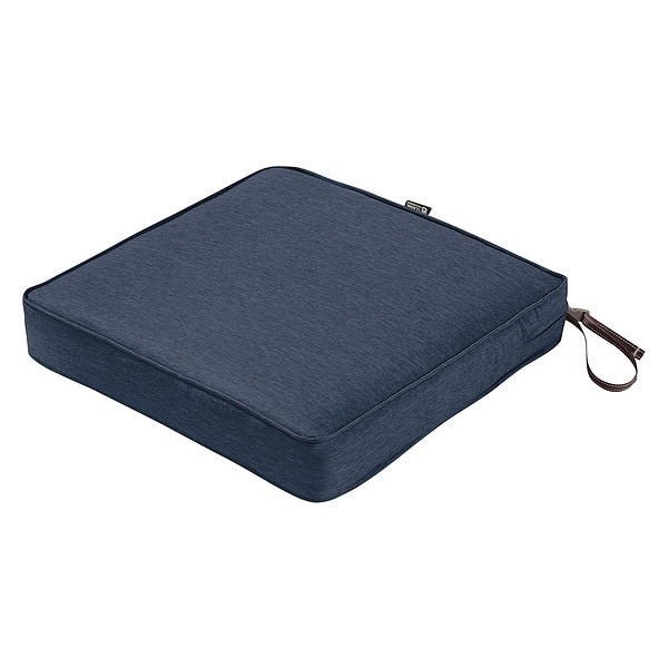 Classic Accessories Square Dining Seat Cushion, Blue, 21"x21"x3" - 62-010-INDIGO-EC