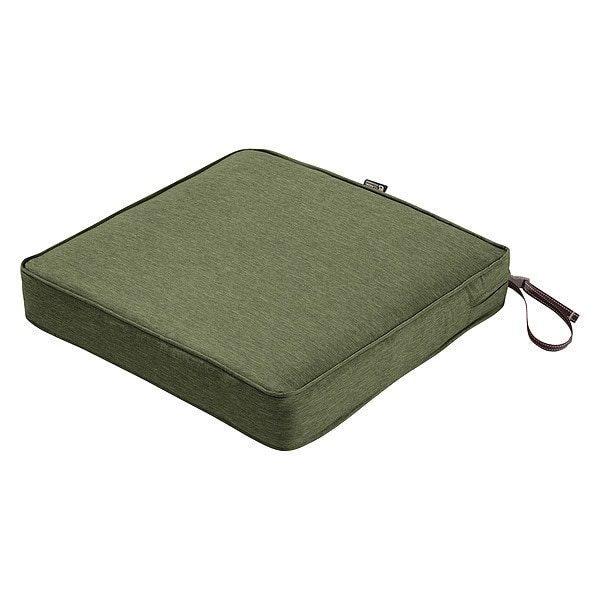 Classic Accessories Square Dining Seat Cushion, Green, 19" - 62-008-HFERN-EC