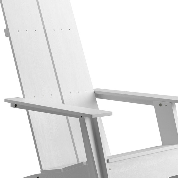 Flash Furniture White Modern Dual Slat Back Adirondack Chair - JJ-C14509-WH-GG