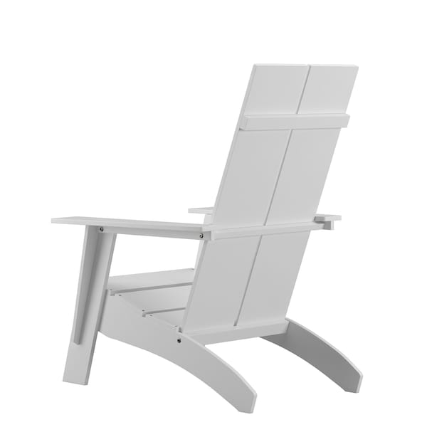 Flash Furniture White Modern Dual Slat Back Adirondack Chair - JJ-C14509-WH-GG
