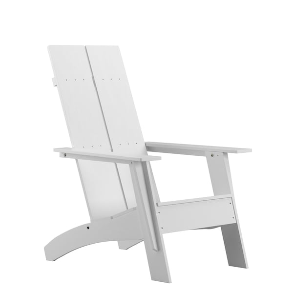 Flash Furniture White Modern Dual Slat Back Adirondack Chair - JJ-C14509-WH-GG