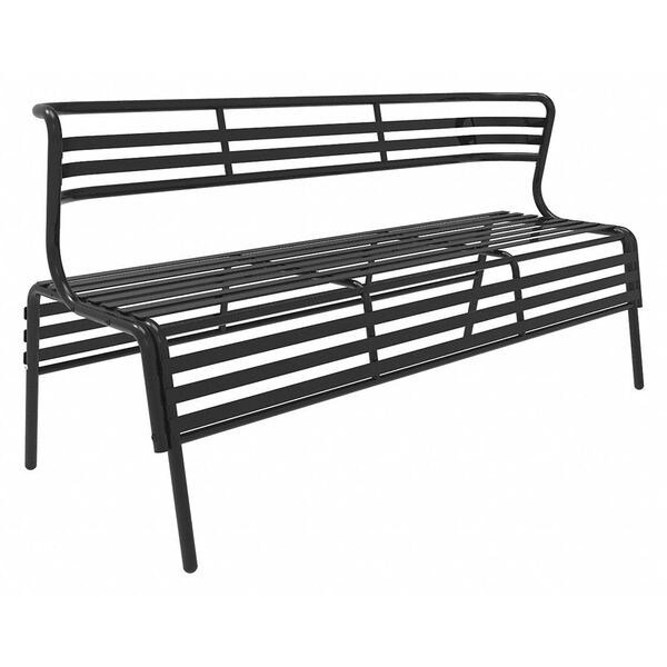 Safco Outdoor/Indoor Bench, CoGo Steel, Black - 4368BL