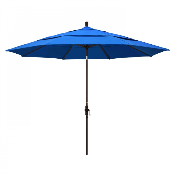 California Umbrella Patio Umbrella, Octagon, 110.5" H, Olefin Fabric, Royal Blue - 194061013984