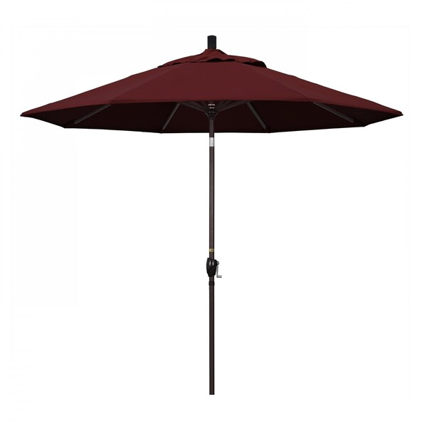 California Umbrella Patio Umbrella, Octagon, 101" H, Pacifica Fabric, Burgundy - 194061033630