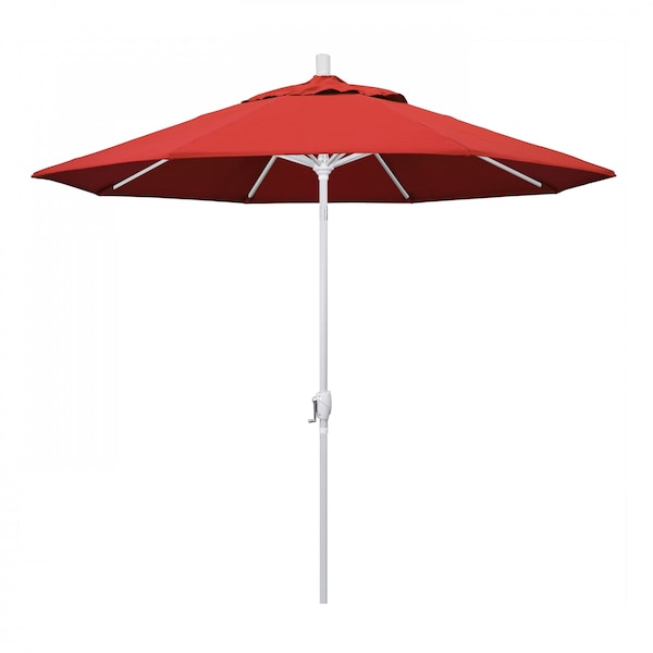 California Umbrella Patio Umbrella, Octagon, 101" H, Olefin Fabric, Red - 194061034248