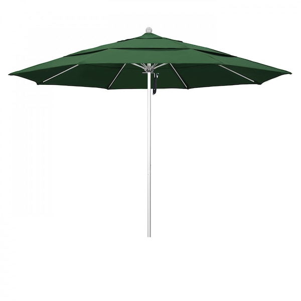 California Umbrella Patio Umbrella, Octagon, 107" H, Olefin Fabric, Hunter Green - 194061000465