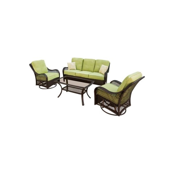 Almo Fulfillment Services Hanover Orleans 4 Piece Outdoor Patio Set - ORLEANS4PCSW