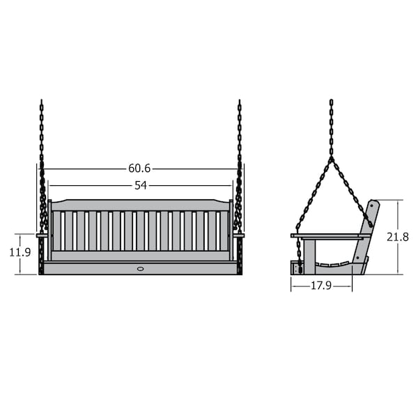 Highwood Usa Lehigh Porch Swing 5ft - AD-PORL1-WBR
