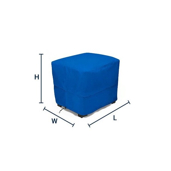 Eevelle MERIDIAN Series, Square Ottoman Cover - Royal Blue, 21L x 21W x 17H - MDTSQOM-RYL