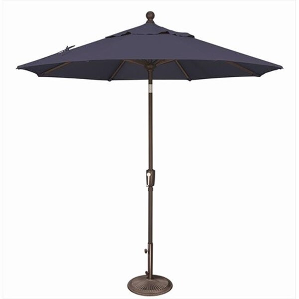 Simplyshade SimplyShade 7.5 ft. Octagon Push Button Tilt Market Umbrella  Navy - SSUM92-7500-A5439