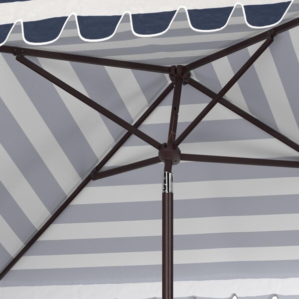 Safavieh 7.5 ft. Vienna Square Umbrella Navy & White - PAT8411C