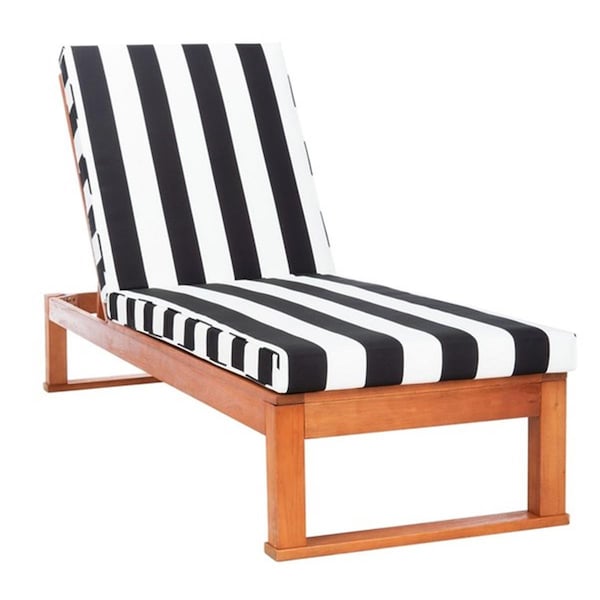 Safavieh Solano Sunlounger, Natural & Black - PAT7024F