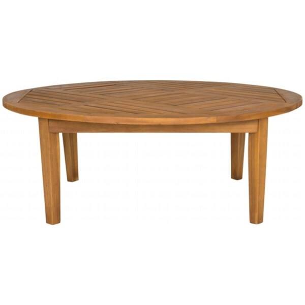 Safavieh Danville Round Table- Teak Brown - 14.2 x 39.4 x 39.4 in. - PAT6715A