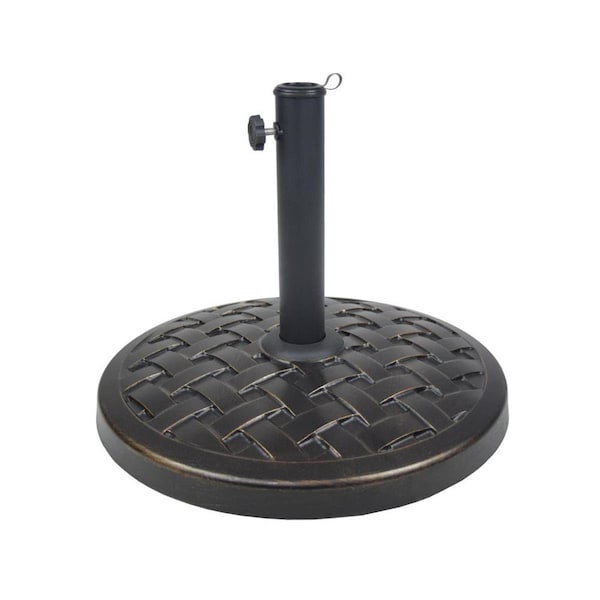 Oakland Living Cast Concrete Umbrella Base - Antique Black - 4236-US40-AB