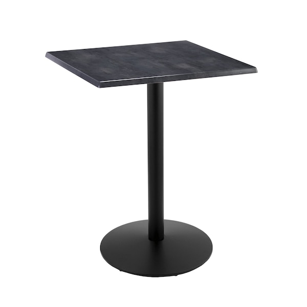 Holland Bar Stool Co 42" Tall In/Outdoor All-Season Table, 30" x 30" Square Black Steel Top - OD214-2242BWOD30SQBLKSTL