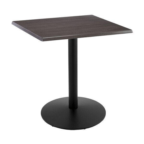 Holland Bar Stool Co 36" Tall In/Outdoor All-Season Table, 30" x 30" Square Charcoal Top - OD214-2236BWOD30SQCHAR