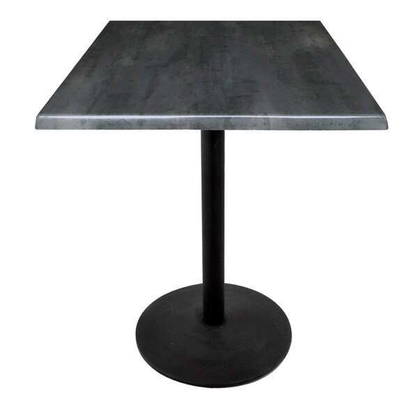 Holland Bar Stool Co 36" Tall In/Outdoor All-Season Table, 36" x 36" Square Black Steel Top - OD214-2236BWOD36SQBLKSTL