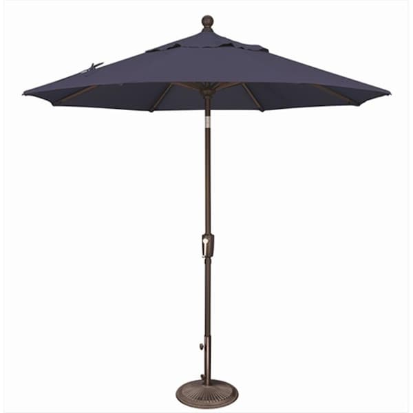 Gan Eden 7.5 ft. Octagon Push Button Tilt Market Umbrella Navy - GA2650483