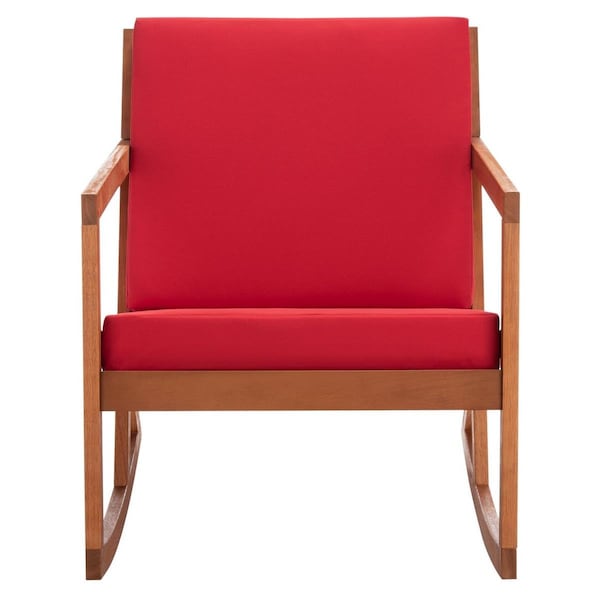Safavieh Vernon Rocking Chair, Natural & Red - PAT7013R