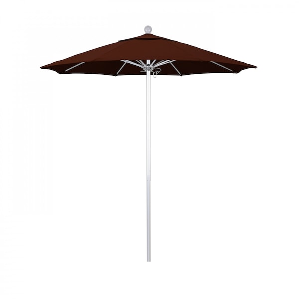 California Umbrella Patio Umbrella, Octagon, 96" H, Pacifica Fabric, Brick - 194061003527