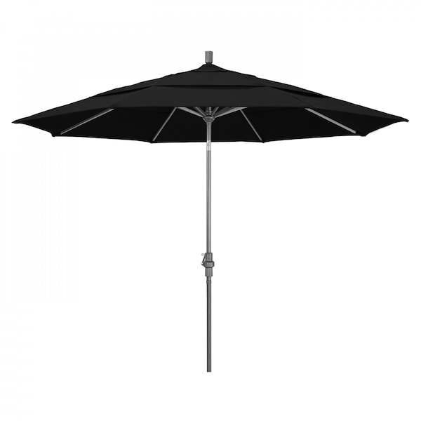 California Umbrella Patio Umbrella, Octagon, 110.5" H, Pacifica Fabric, Black - 194061013373