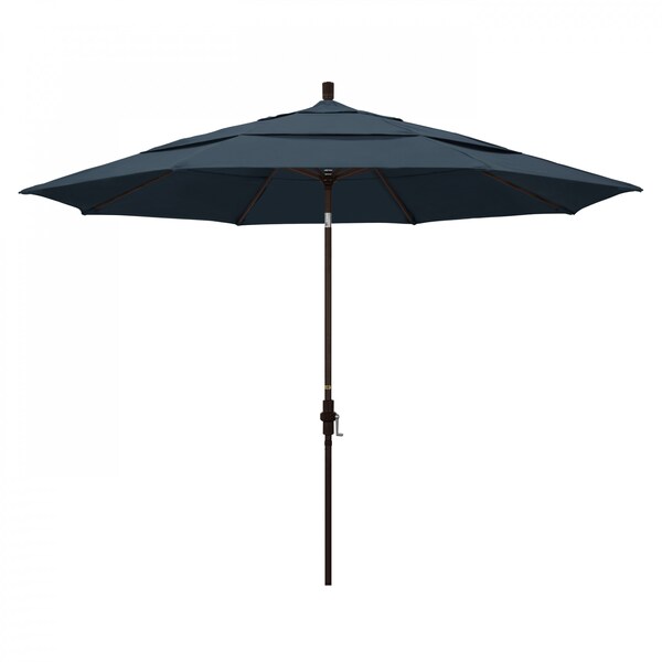 California Umbrella Patio Umbrella, Octagon, 110.5" H, Pacifica Fabric, Sapphire - 194061014332