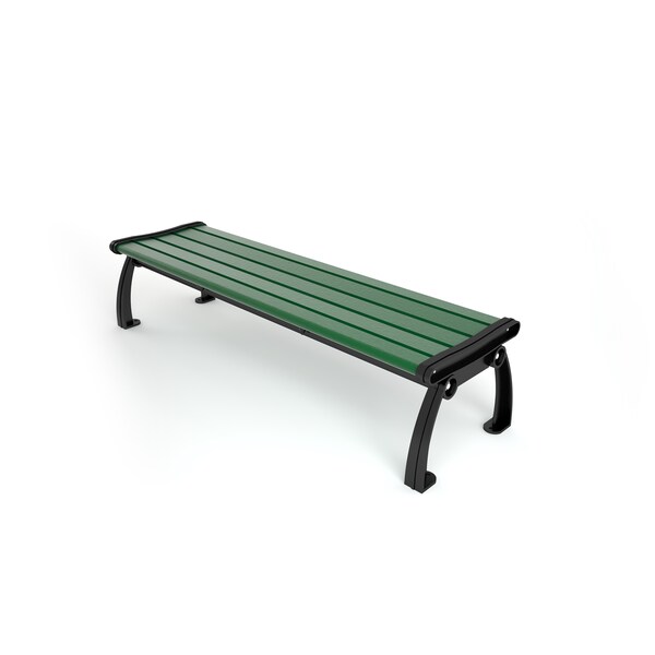 Frog Furnishings Green 5' Heritage Backless Bench with Black Frame - PB 5GREBFHERBAC