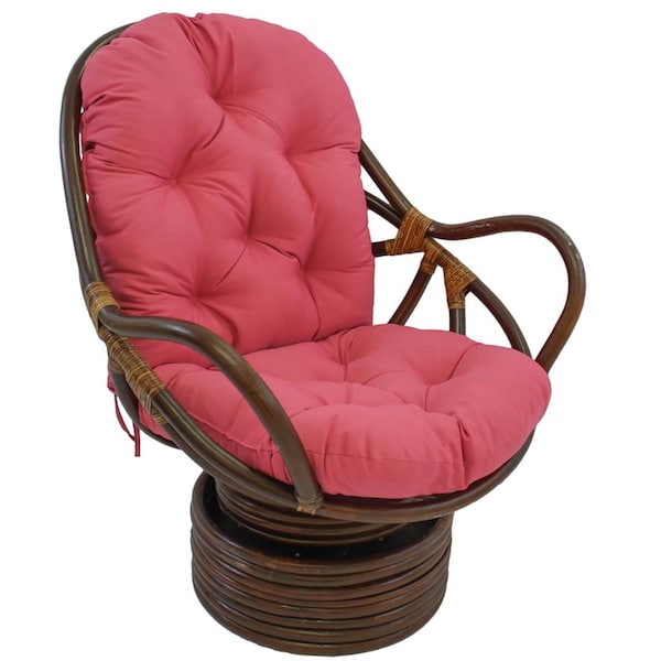 International Caravan Swivel Rocker with Twill Cushion, Bery Berry - 3310-TW-BB