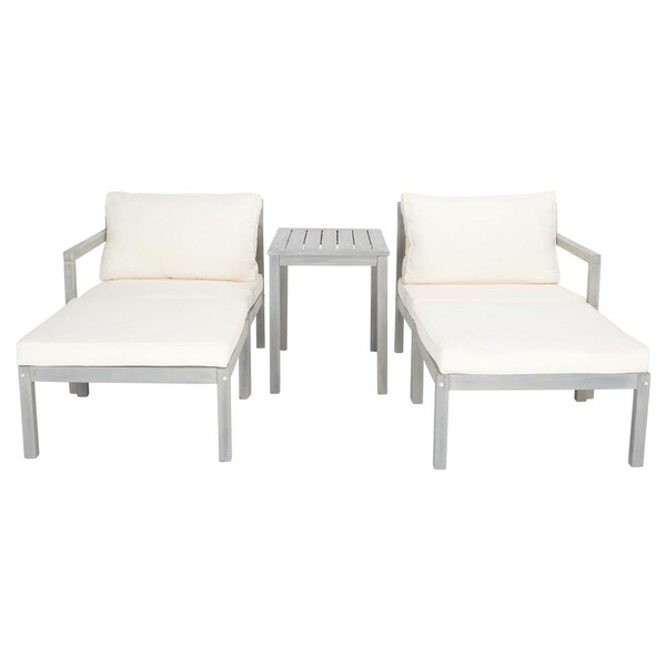 Safavieh Pratia Outdoor Set, Ash Grey - 5 Piece - PAT6759C