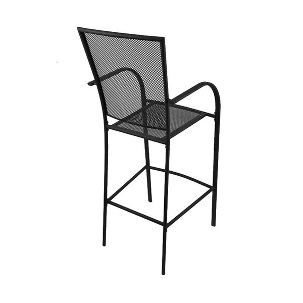 Holland Bar Stool Co Outdoor 470 Willow 30-in. Bar Stool, Black Wrinkle Finish - OD470-30