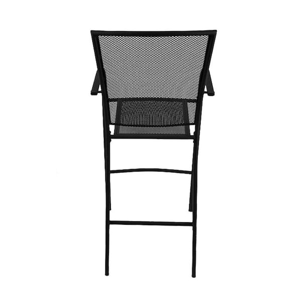 Holland Bar Stool Co Outdoor 470 Willow 30-in. Bar Stool, Black Wrinkle Finish - OD470-30