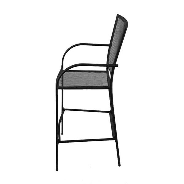 Holland Bar Stool Co Outdoor 470 Willow 30-in. Bar Stool, Black Wrinkle Finish - OD470-30