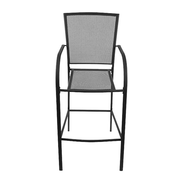 Holland Bar Stool Co Outdoor 470 Willow 30-in. Bar Stool, Black Wrinkle Finish - OD470-30