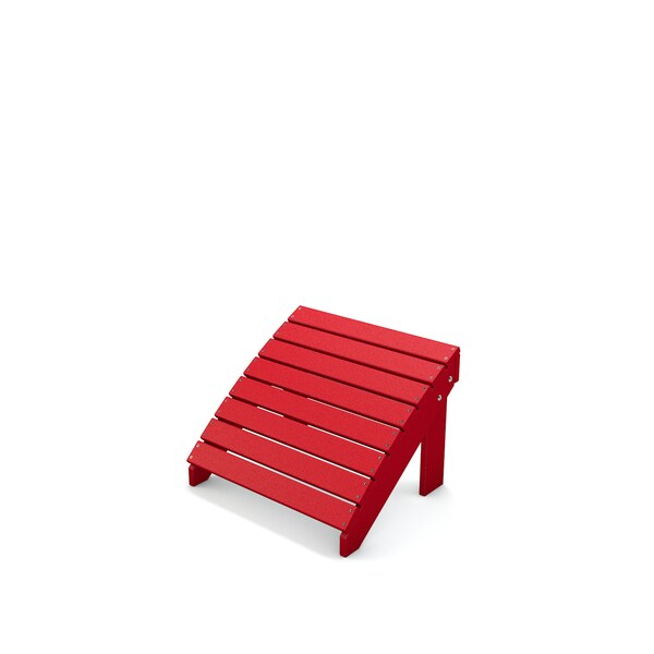 Frog Furnishings Red Traditional Ottoman - PB ADTRAOTRED