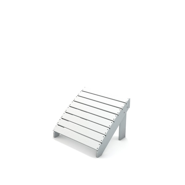 Frog Furnishings White Traditional Ottoman - PB ADTRAOTWHI