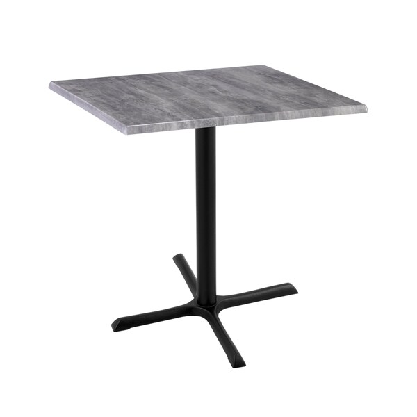 Holland Bar Stool Co 36" Tall In/Outdoor All-Season Table, 30" x 30" Square Greystone Top - OD211-3036BWOD30SQGRYSTN